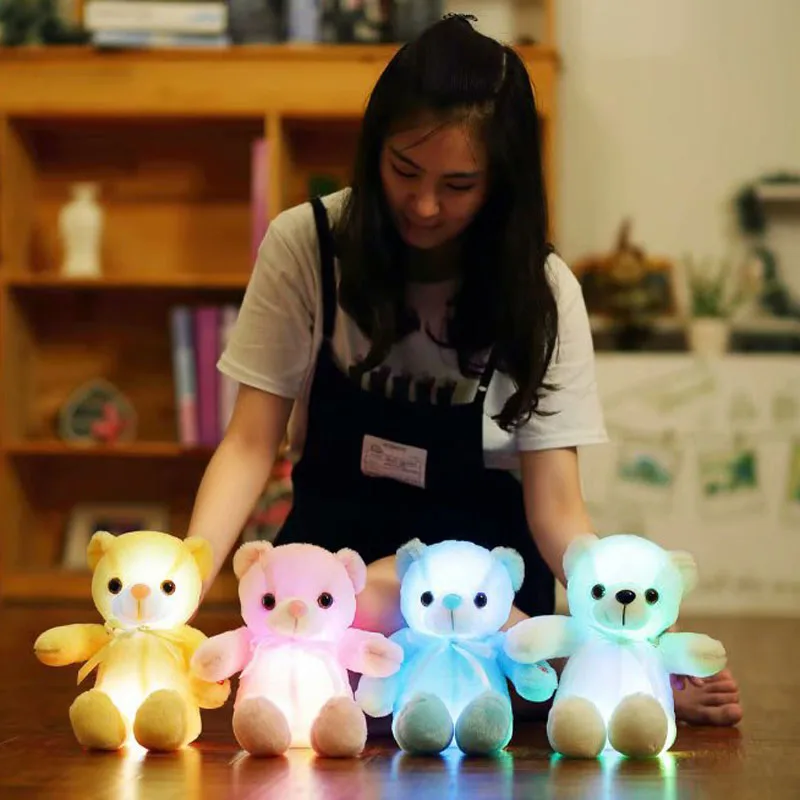 Luminoso 25/30/50 см luz creativa светодиодный oso de peluche felpa Animal colorido brillante для подарков Nav|Мягкие