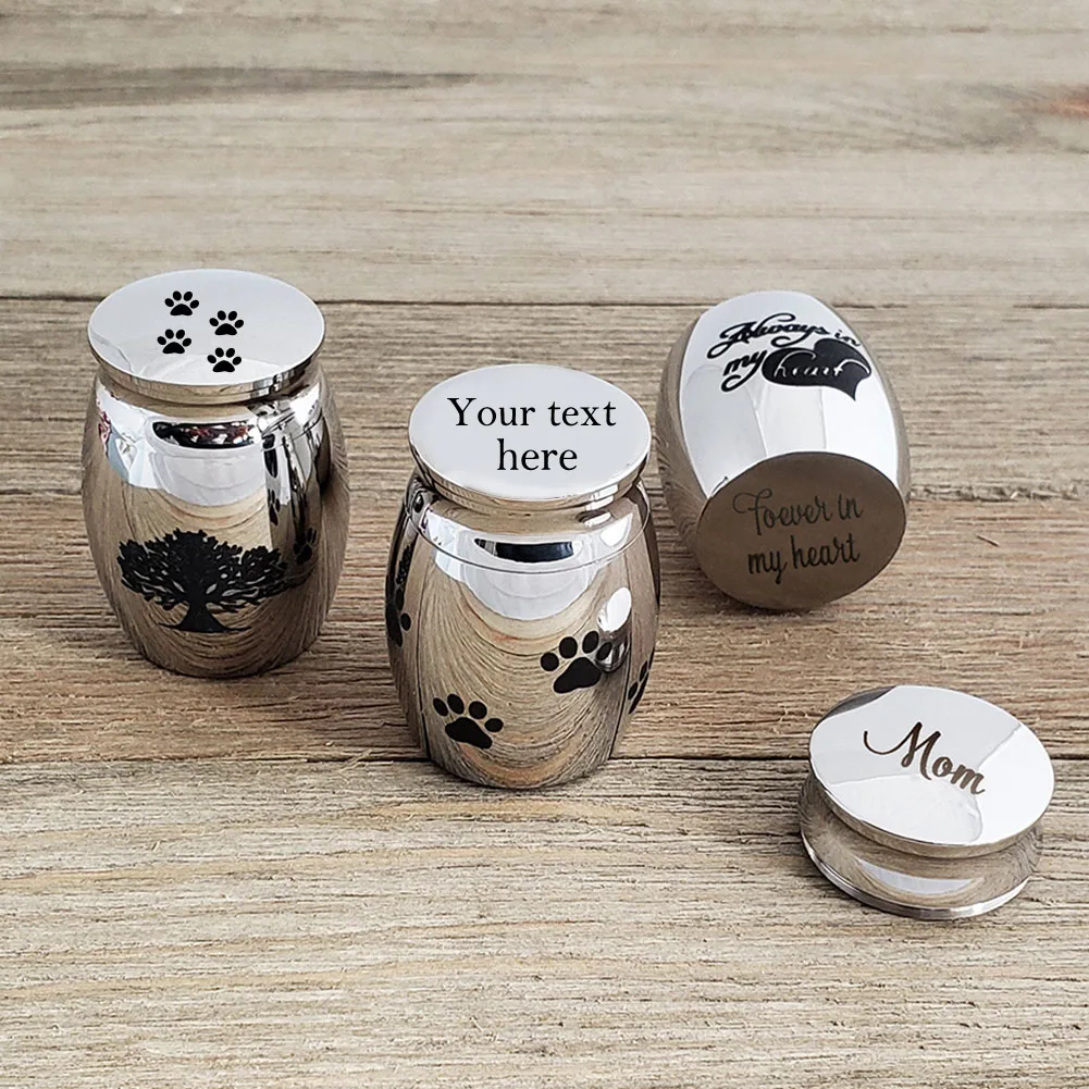 High Quality Custom Stainless Steel Cremation Urn-Funeral Holder Keepsake Polished For Human Pet Ashes Dropshiping