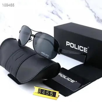 

2020 New Police Sunglasses Men Top Brand Polarized Eyewear Alloy Frame Square Outdoor Men Sun Glasses Driving Travel UV400 8455