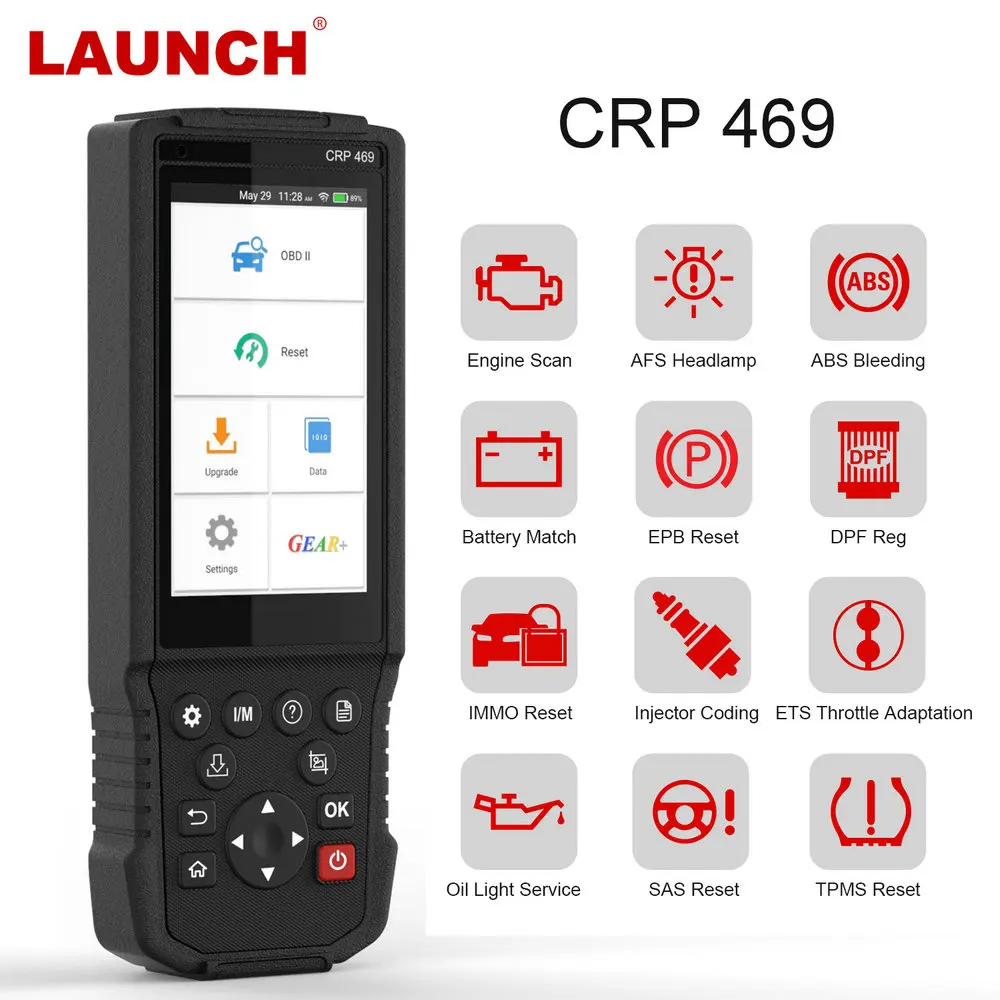 

Launch X431 CRP469 OBD2 Scanner ABS EPB TPMS DPF Oil Reset OBD OBD 2 Automotive Scanner Multi Language ODB2 Car Diagnostic Tool