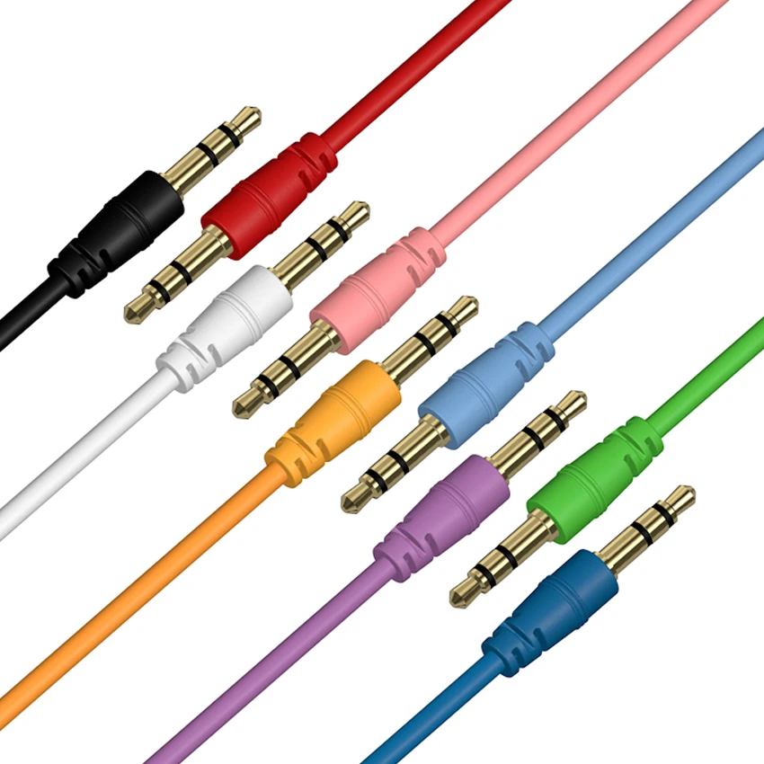 1m 3 5mm Audio Cable Jack Speaker Line Aux Cord For iPhone Samsung S8 Car Headphone Xiaomi Redmi 4X 100pcs