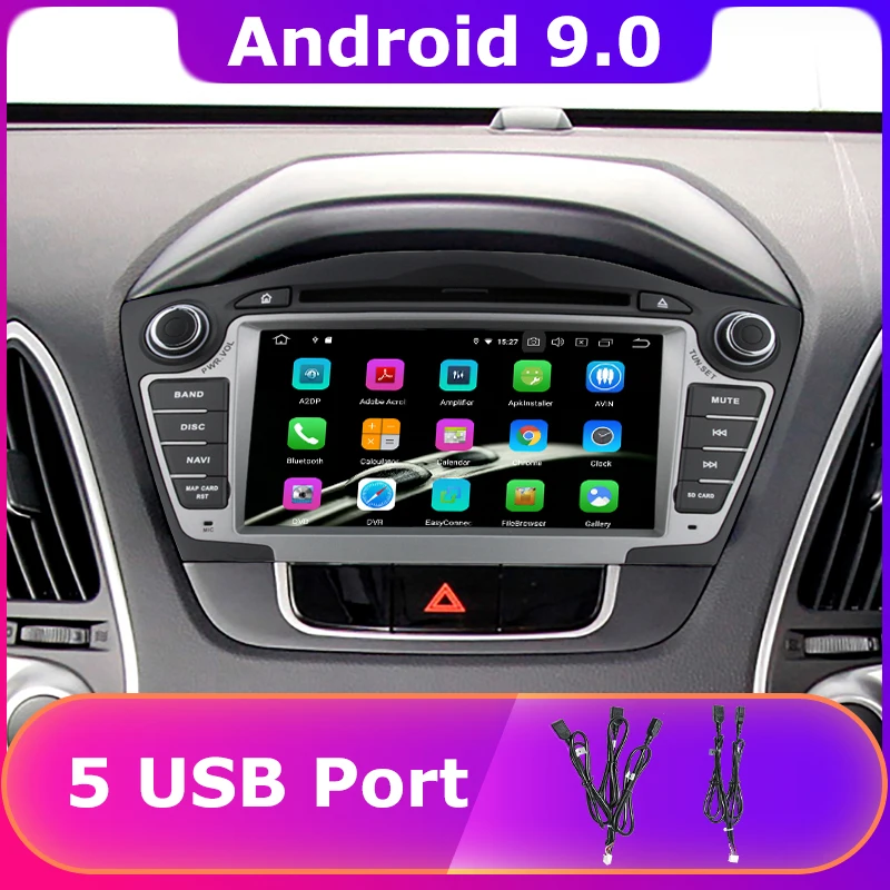 5 USB порт PX6/Восьмиядерный Android 9,0 автомобильный dvd-плеер для hyundai IX35 2010 2011 2012 2013 автомобильный Радио gps DSP Android авто
