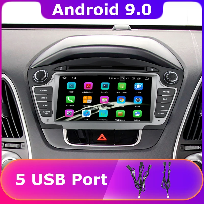 Автомобильный DVD-плеер PX6/Octa Core 5 USB портов Android 9 0 для Hyundai IX35 2010 2011 2012 2013 радио GPS DSP
