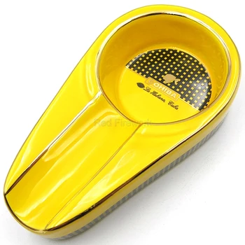 

COHIBA Mini 1 Holder Smoking Ashtray 4 Colors Ceramic Antislip Pocket Cigar Cigarette Ashtray Portable Cohiba
