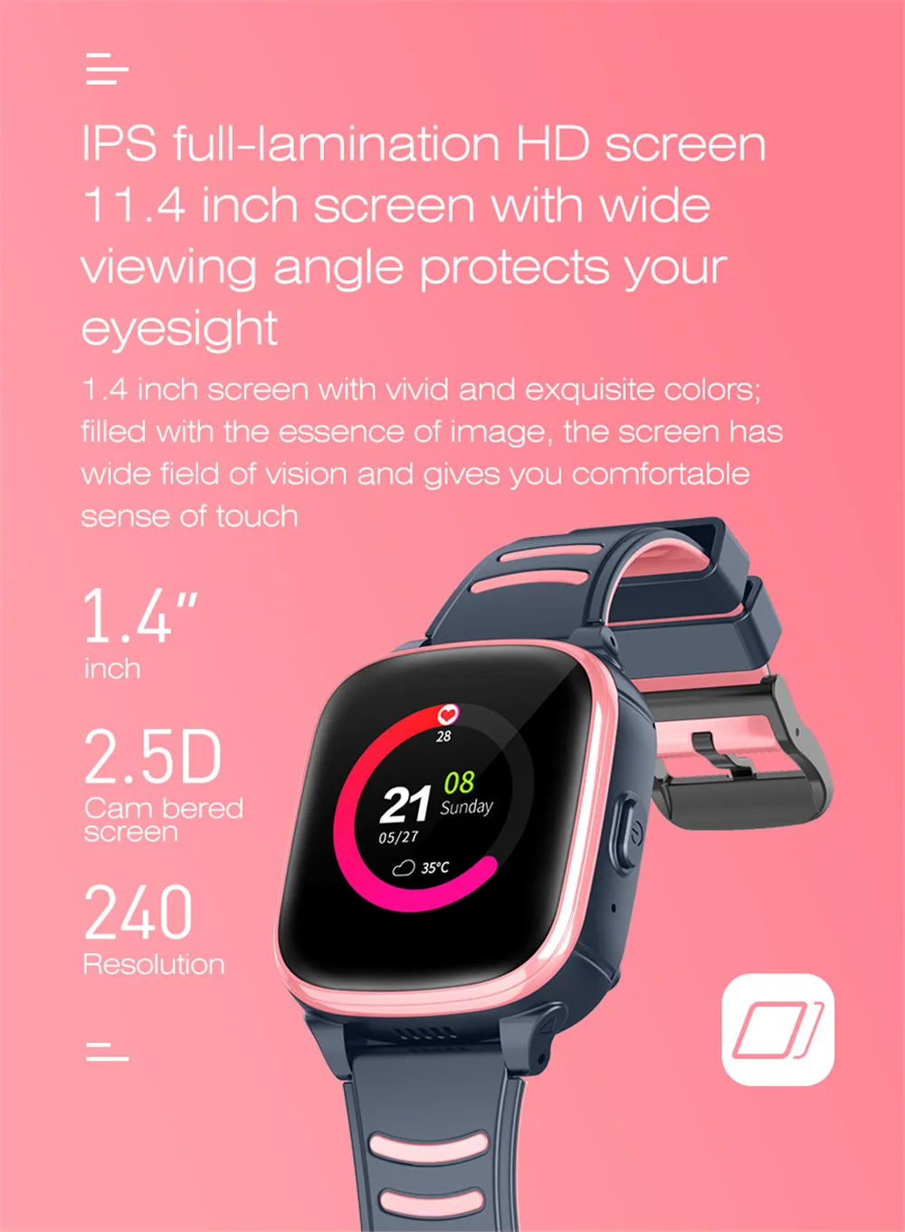 4G Kids Smart Watch GPS Wifi Ip67 Waterproof 700Mah Big Battery Display Camera Take Video Smartwatch Kids vs A36E Y95