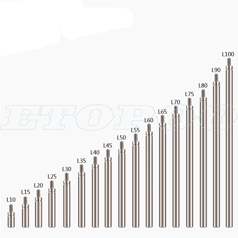 Удлинительные ножки из нержавеющей стали для индикаторных стержней для индикаторов циферблата шатун зонда HSS M2.5* 10mm-100