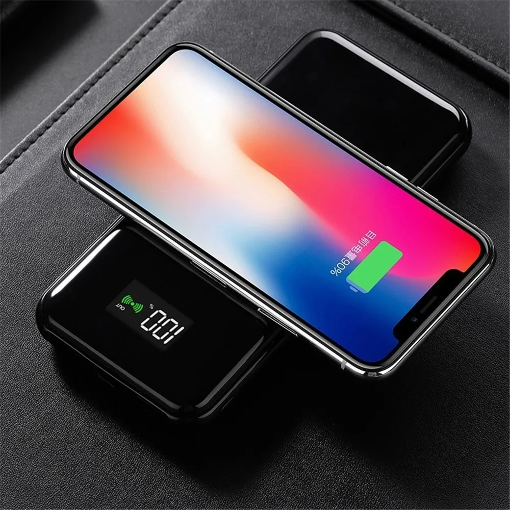 Xiaomi Беспроводной внешний аккумулятор 30000 мАч Внешний аккумулятор портативное быстрое зарядное устройство для всех смартфонов зарядное устройство водонепроницаемый - Цвет: Black 20000mAh
