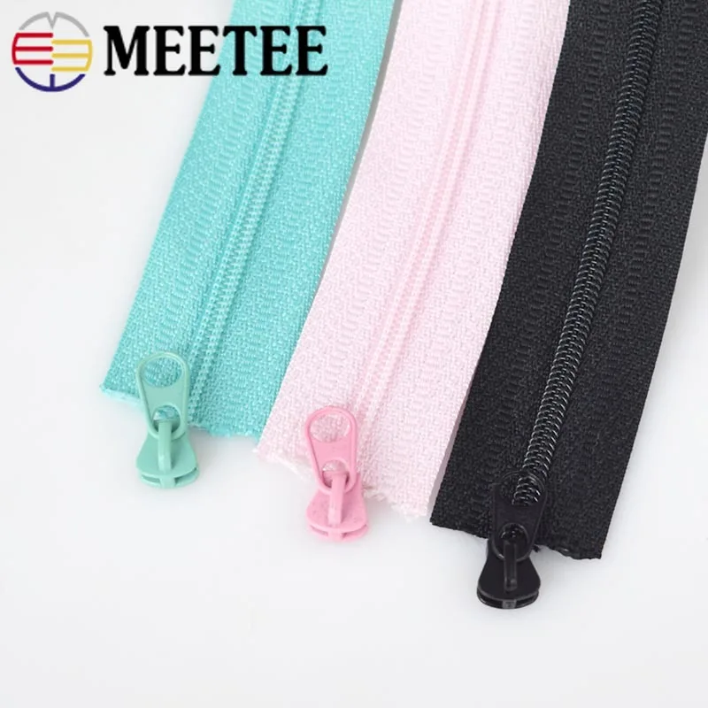 10/40 метров Meetee 3 # нейлоновые молнии катушка Zip DIY Одежда Швейные аксессуары сумки