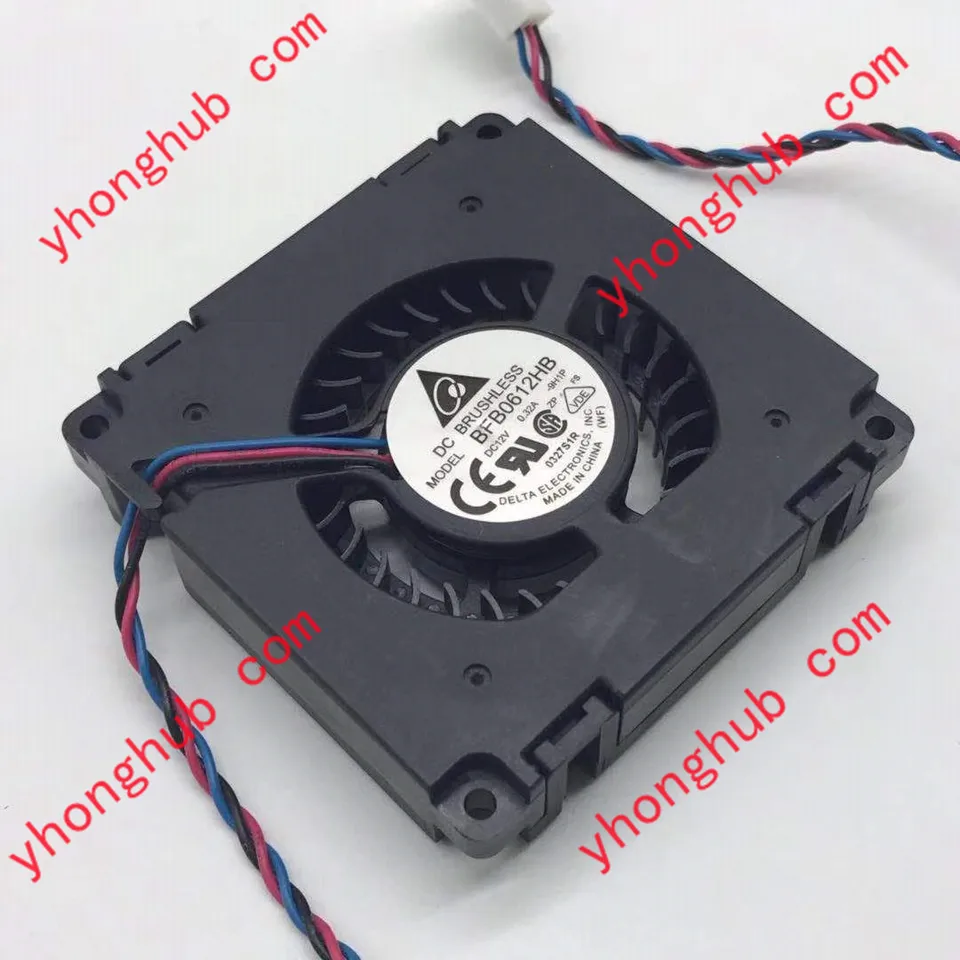 Delta GFB0612SHG High-Power Dual Fan 60mm – 12V DC 46CFM Airflow For Cooling PCs & Electronics