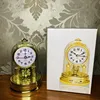 Retro living room clock, silent table clock, rotating pendulum 4