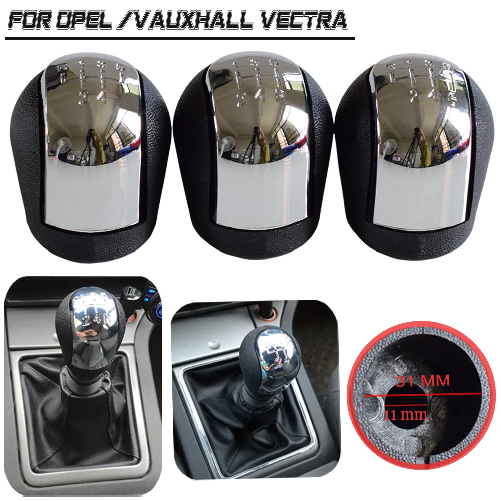 

Gear Shift Knob Stick HeadBall With Gaiter Boot For Opel Vectra C B Corsa Astra G SIGNUM Combo 02-05 Manual 5 6 Spee Car Styling