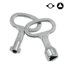 

1/2Pc Key Wrench Zinc Alloy Universal Elevator Door Lock Valve Key Wrench Triangle Key Electrical Box For Drawer Switch Cabinet