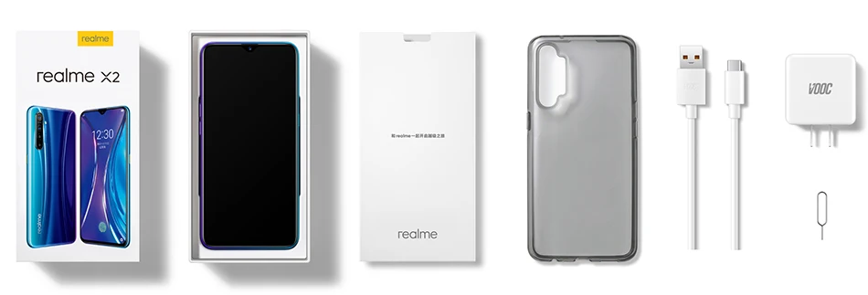 Realme X2 X 2 Смартфон Snapdragon 730G Восьмиядерный 64 мп четырехъядерный камера 6,4 ''полный экран NFC Google Play OPPO VOOC 30 Вт Быстрая зарядка