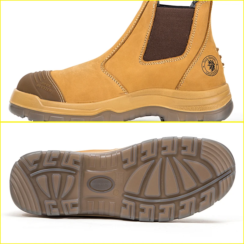 Safety Shoes With Steel Toe Cap Waterproof Leather Work Boots Indestructible Shoes Men Outdoor Chelsea Outdoor Boots Footwear