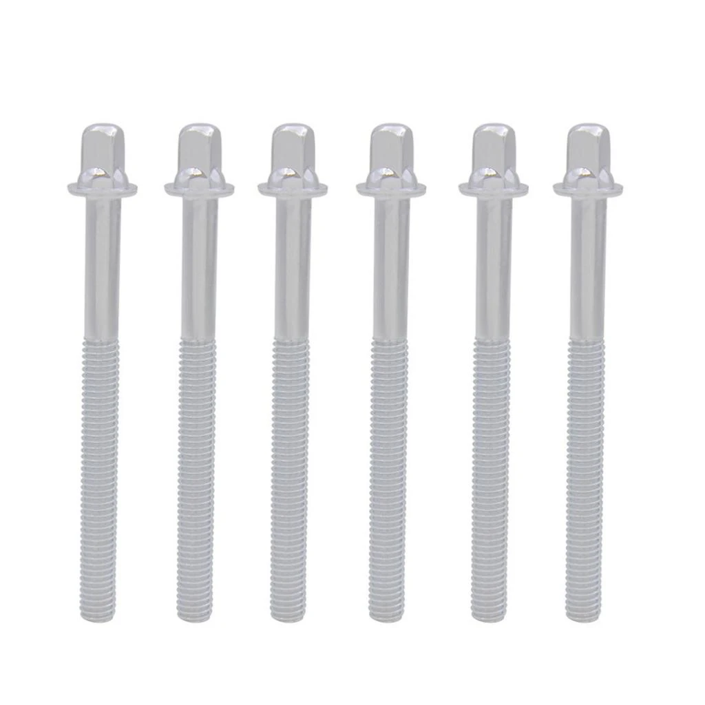 6 Pcs Drum Tension Rods Tension Screws Screws Percussion Spare Parts