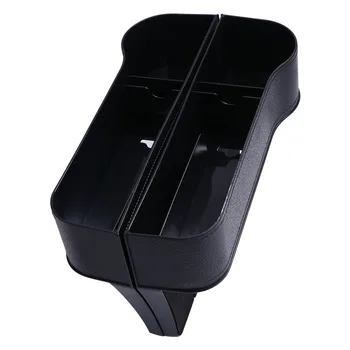 

2pcs Car Gap Box Car Seat Crack Box Plastic Simple Practical Car Seat Storage Case for Man Woman (Black, Main Driving Seat and F