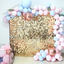 Panneau de paillettes couleur or, arrière-plan de mariage, publicité personnalisée, chansons, fenêtre de magasin, arrière-plan glam scintillant, mur de paillettes