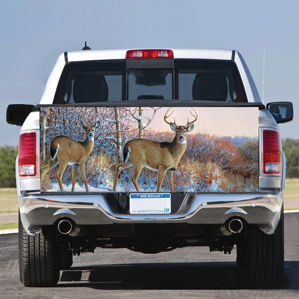 WHITETAIL олень багажника графическая наклейка пикап автомобиль задняя дверь