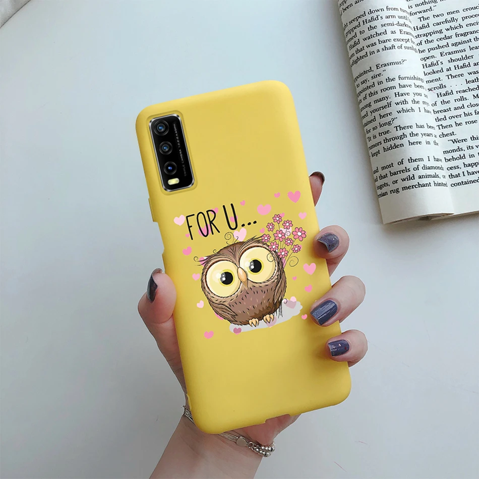 For Vivo Y12s Y11s Y12a Case V2026 V2028 Popular Love Heart Flower Soft TPU Silicone Back Cover For Vivo Y 12 s Y12s 2021 Fundas phone purse Cases & Covers