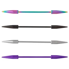 1 шт промышленные серьги-гантели 14 г нержавеющая сталь конус Радуга ушной хрящ Хеликс-раковины пирсинг ювелирные изделия сексуальные ювелирные изделия для тела