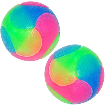 

HOT Light Up Dog Balls Flashing Elastic Ball Glow in the Dark Interactive Pet Toys for Puppy, Cats, Dogs 2 Inch (2x Balls)