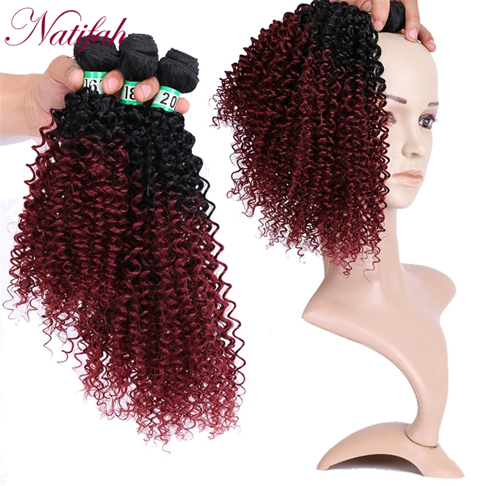 Natifah, кудрявые волосы, пряди, 16, 18, 20 дюймов, волнистые кудрявые волосы, пряди 70 г/шт., синтетические волосы, пряди, продукт