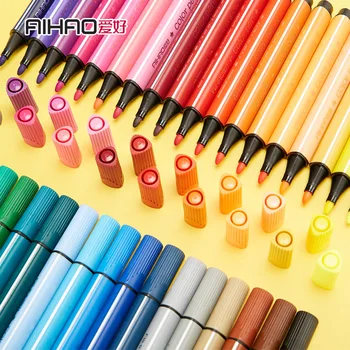 

12/18/24/36/48 Colors Art Marker Pen Drawing Set Color Children Painting Watercolor Pens Water Washing Graffiti Gifts Stationery