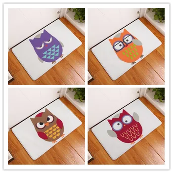 

New Home Decor Cute Owl Carpets Non-slip Kitchen Rugs for Home Living Room Floor Mats 40X60