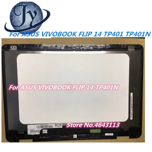 14 ''для ASUS VIVOBOOK FLIP 14 TP401 TP401N ЖК-дисплей сенсорный экран lcd сборка 1920*1080 с рамкой