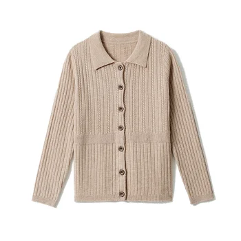 

sweaters women sweater cardigan Casual Computer Knitted Turn-down Collar Full Cardigans