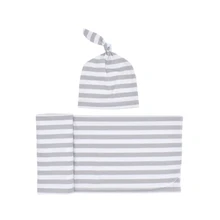 Вязаное детское одеяло для пеленания с шапочкой, комплект для пеленания новорожденных, одеяло для приема, идеальный подарок для мальчиков и девочек