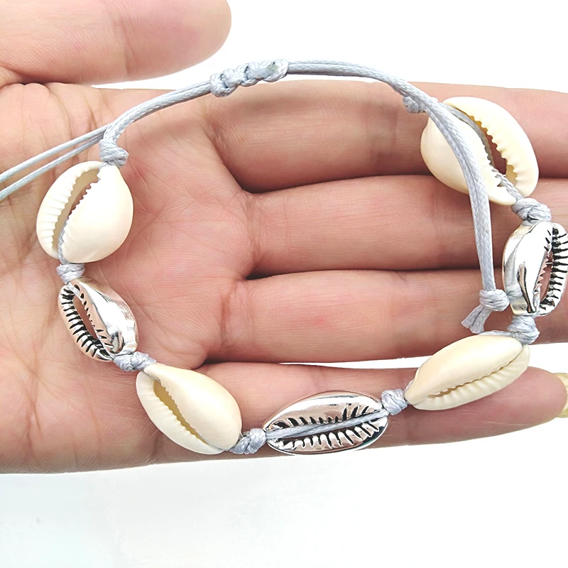 Moda раковина Каури joyeria pulseras для женщин delicalado цвет Оро фарет carcasa encontrar pulsera hecha a mano для женщин al