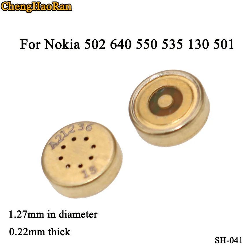 SH-041 ChengHaoRan 10 шт./лот 1,27*0,22 мм встроенный микрофон для Nokia 502 640 550 535 130 501 мобильный телефон, микрофон - Цвет: SH-041