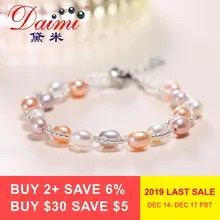 DAIMI мульти 6-7 мм жемчужный браслет браслеты для женщин