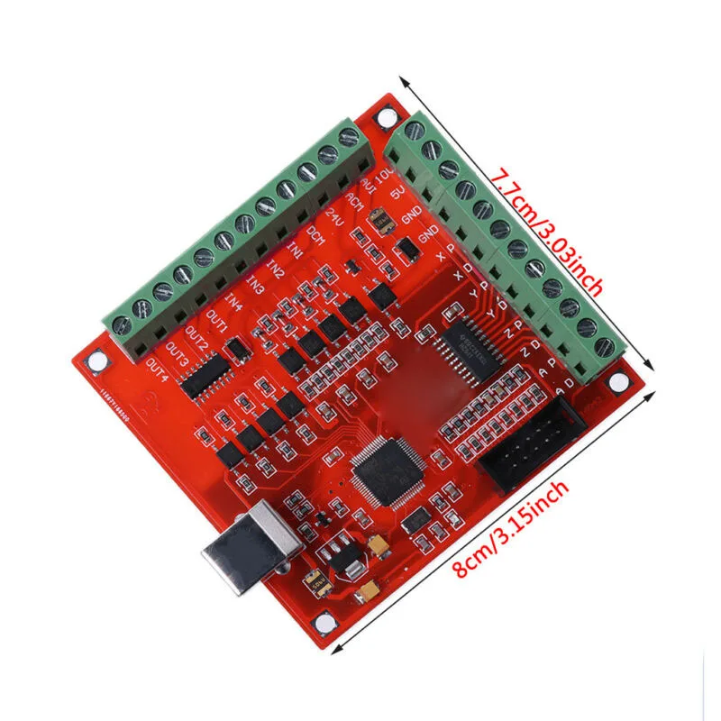 

CNC USB MACH3 100Khz Breakout Board Driver Motion Controller Card 8x7.7cm Parts