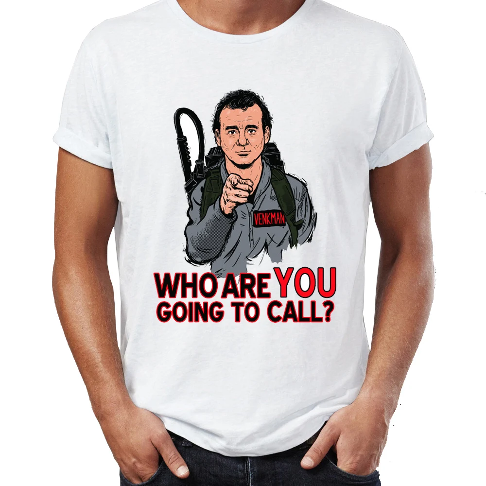 

Men's T Shirt Ghostbusters Who're You Going To Call Funny Awesome Artwork Printed Tee