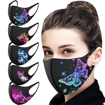 

1PC Adult's Prints Protection Face Mask Washable Earloop Mask mask for face women mask adult storage reusable Anime face mask #K