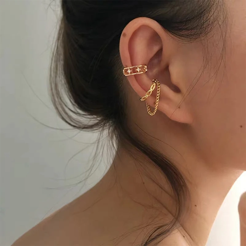 Clip On Earrings Flower Earrings Cubic Zirconia Stylish Dangle Delicate White Gold Plated Classic Gift Clip On Earrings Flower Earrings Cubic Zirconia Stylish Dangle Delicate White Gold Plated Classic Gift