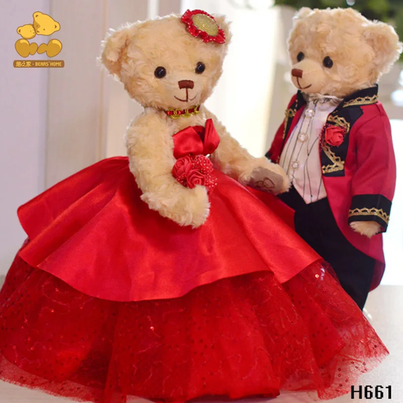 

Bear zhi la casa Teddy Bear Plush Toys Marriage Top Grade Wedding Doll Marriage Gift Preferred Toy