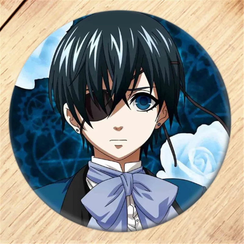 Anime Black Butler Brooch Pin Cosplay Badge Accessories For Clothes Backpack Decoration Children's gift B003