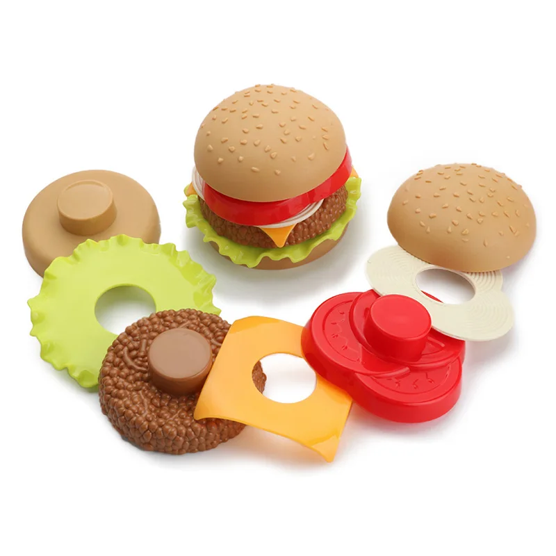 Toyvian 1 Conjunto Hambúrguer Simulado Jogo De Comida Infantil Jogar Comida  De Café Da Manhã Conjunto De Cozinha Infantil Brinquedo De Fingir Café Da  Manhã Hamburger Filho Salada Abdômen