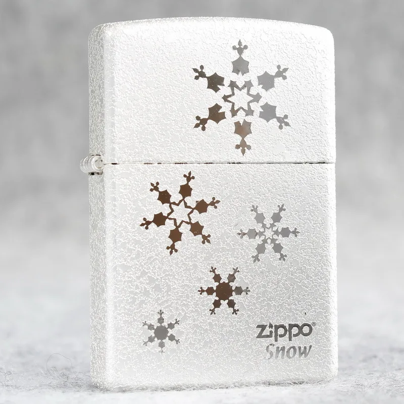 

Genuine Zippo lighter original Kerosene lighter Korean version Silver Plated Snowflake windproof cigarette lighter ZBT-1-5