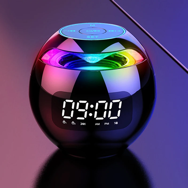 Mini Bluetooth Speaker Wireless Portable Speakers Sound Box with LED Display Alarm Clock Hifi TF Card MP3 Music Play | Электроника
