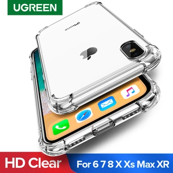 

Ugreen Case For iPhone 7 8 Plus Case Shock-proof Back Cover For iPhone X Xs Max Phone Case HD Clear Protective For iPhone 7