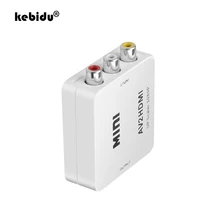 Kebidu Mini HD 1080P AV Мужской к HDMI Женский конвертер AV2HDMI RCA к HDMI RCA2HDMI конвертер аудио адаптер для ТВ монитора