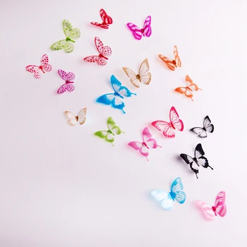 

12pcs/lot 3D Colorful Butterfly Wall Stickers Decorative Stickers on the Wall for Party Living Room Bedroom Wedding Decorations