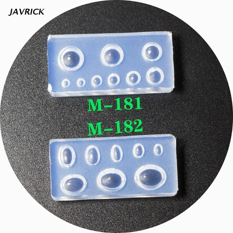 Oval Round Gem Nail Art Molds for Manicure Patch Mobile Phone Decoration Patch Resin Nail Art Casting Molds Charming