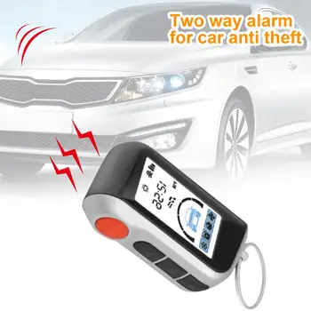 

A93 Vertical LCD Remote Control Keychain Controller Anti-theft Car Burglar Security System 2 Way Alarm for Russian Starline