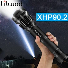 Dropshipping XHP50 XHP90 Display XHP70 Tocha Lanterna LED De Energia Luz Portátil USB Recarregável 18650 26650 Bateria Para Camping