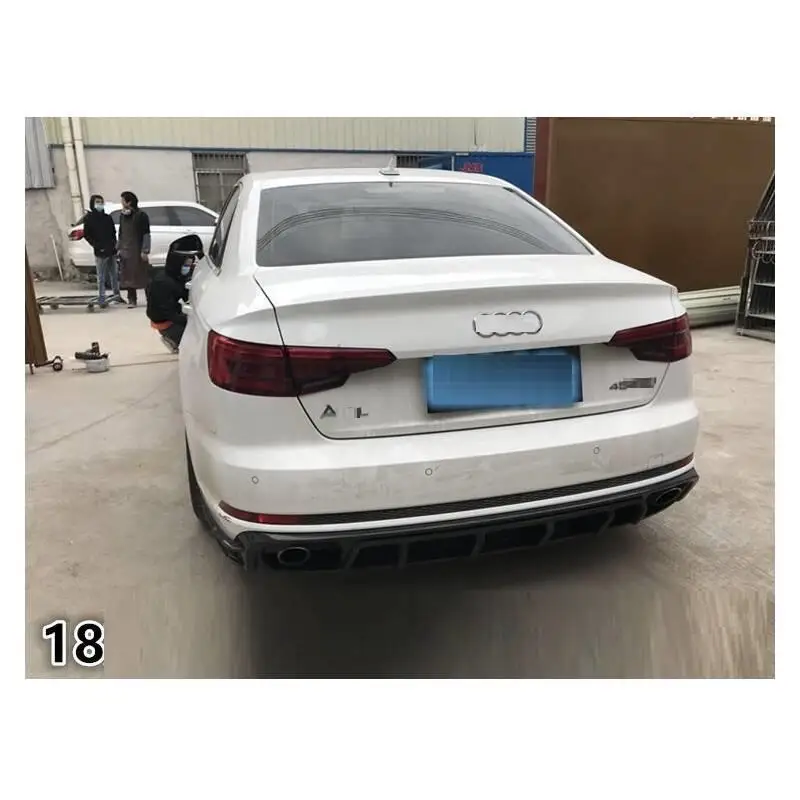 Модифицированные аксессуары модернизированные Автомобильные украшения Стайлинг передний тюнинговый автомобильный диффузор для губ заднего бампера 17 18 для Audi A4 - Цвет: Number 2